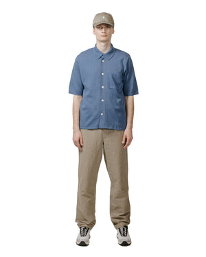Norse Projects Rollo Cotton Linen SS Shirt Calcite Blue model full