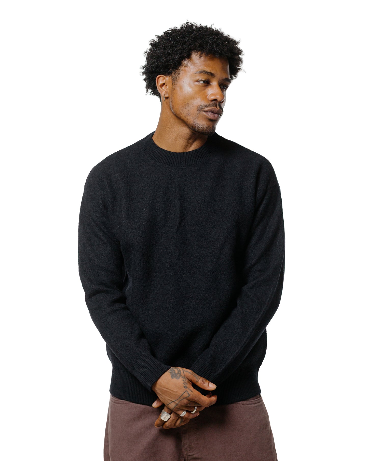 lost & found Norse Projects Norse Projects Rom Boiled Wool Crewneck Dark Navy