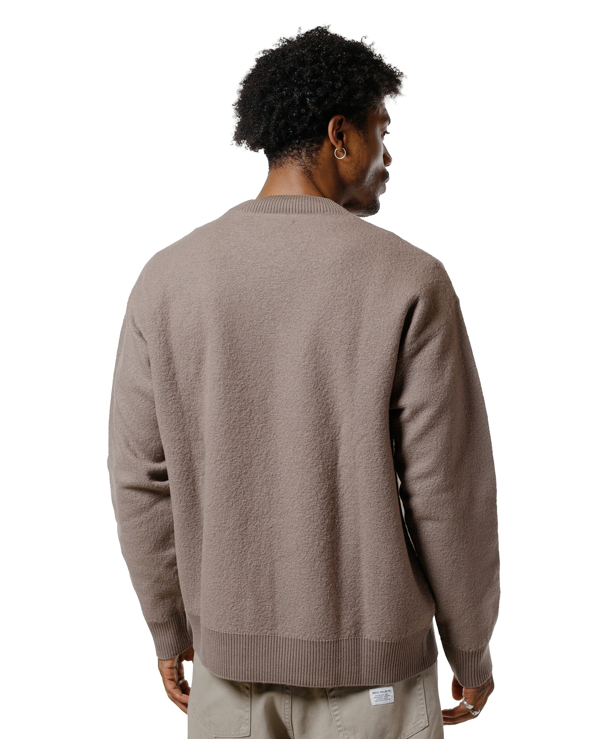 lost & found Norse Projects Norse Projects Rom Boiled Wool Crewneck Walnut