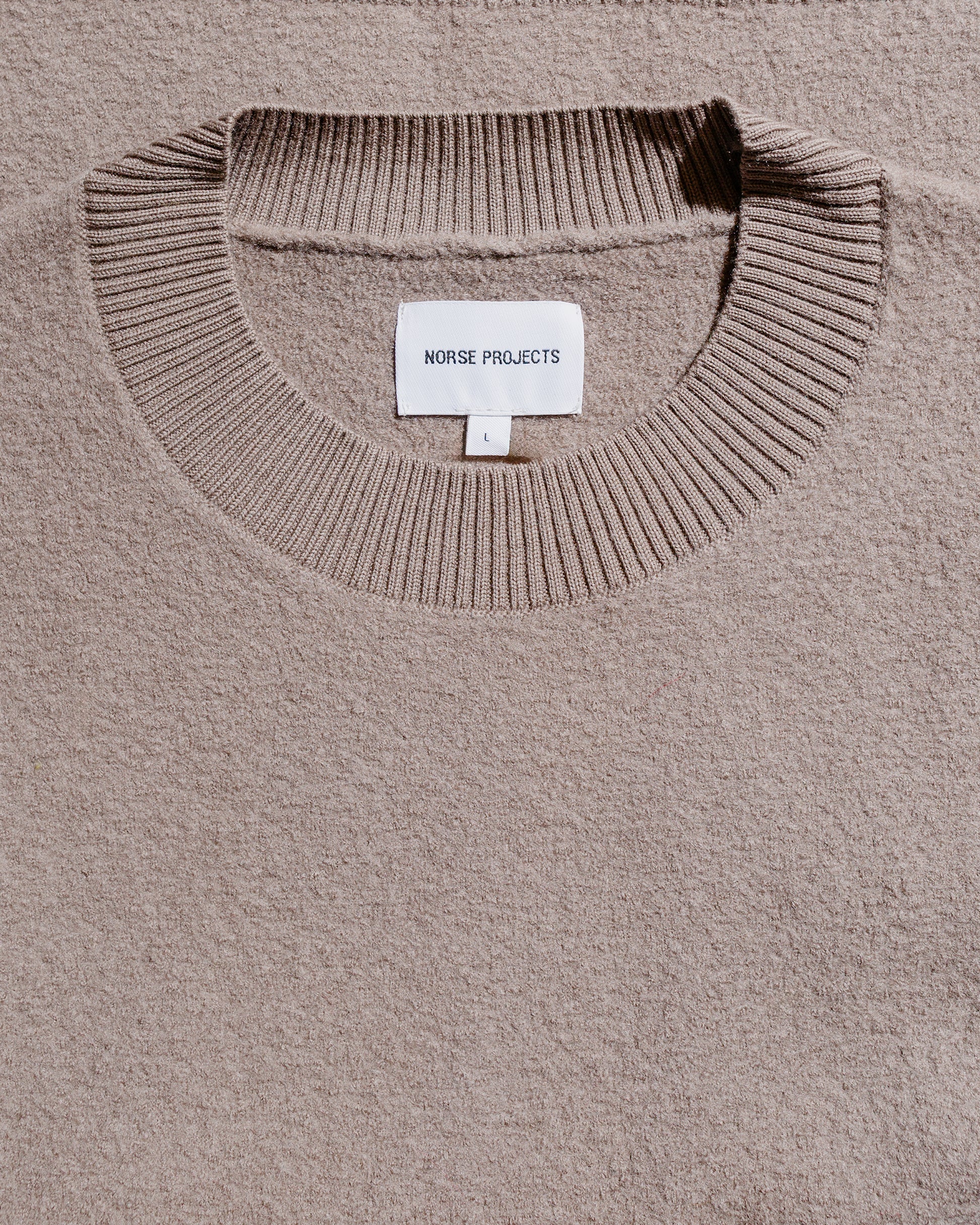 lost & found Norse Projects Norse Projects Rom Boiled Wool Crewneck Walnut