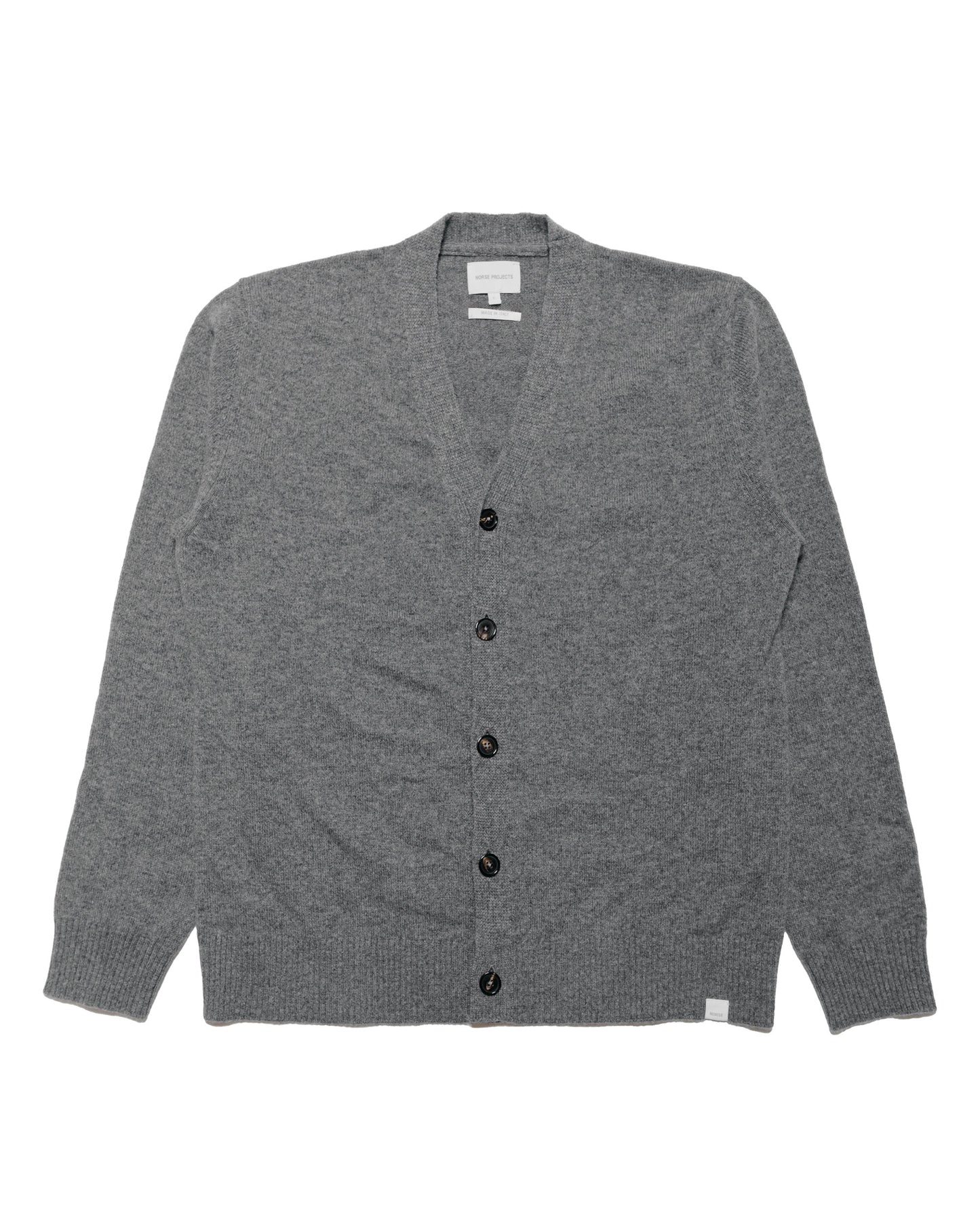 lost & found Norse Projects Norse Projects Standard Merino Lambswool Cardigan Grey Melange