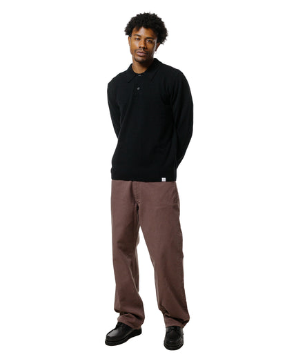 lost & found Norse Projects Norse Projects Standard Merino Lambswool Polo Black