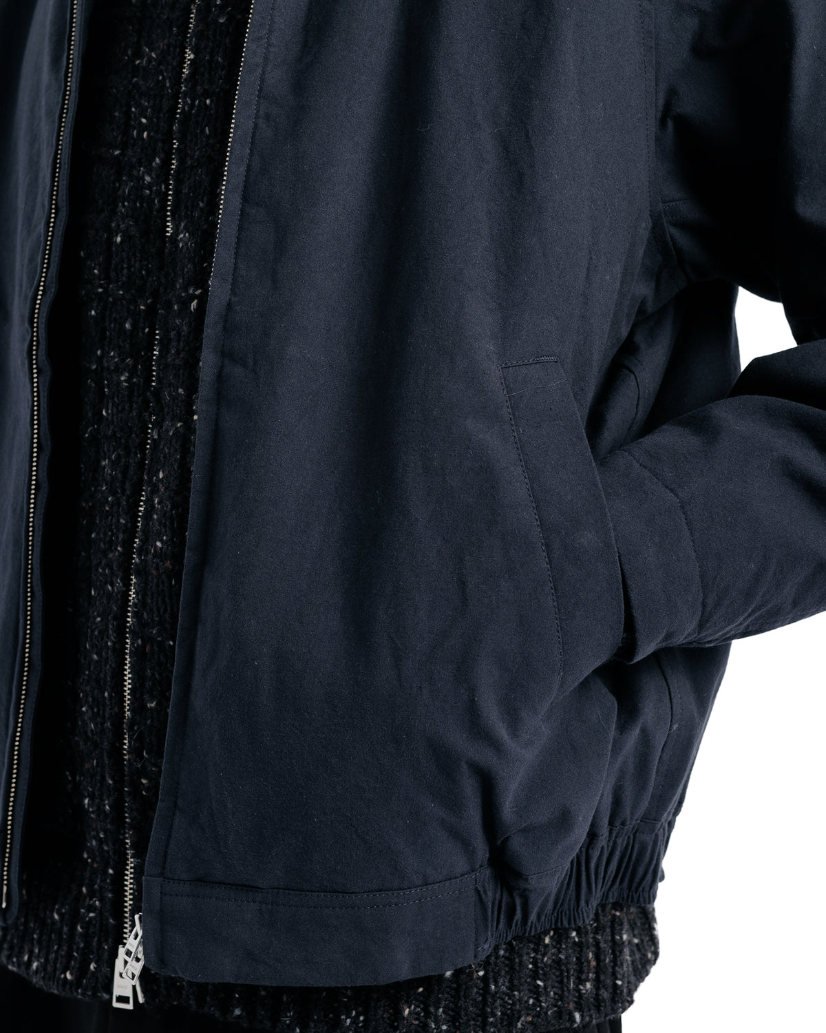 Norse Projects Stensholt Buff Cotton Blouson Dark Navy