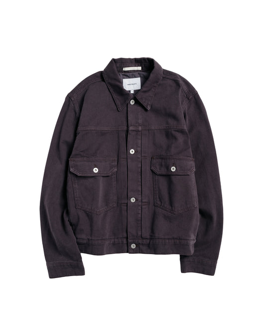 Norse Projects Storadal Heavy Twill Type II Jacket Darkest Purple