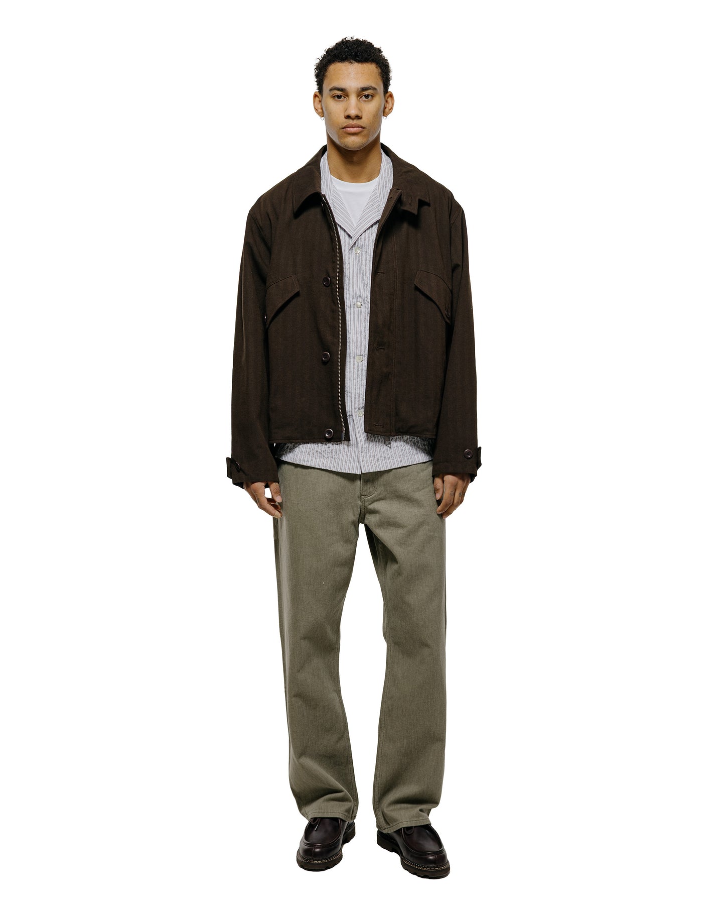 lost & found Norse Projects Norse Projects Vandel Herringbone Twill Flight Jacket Delicioso Brown