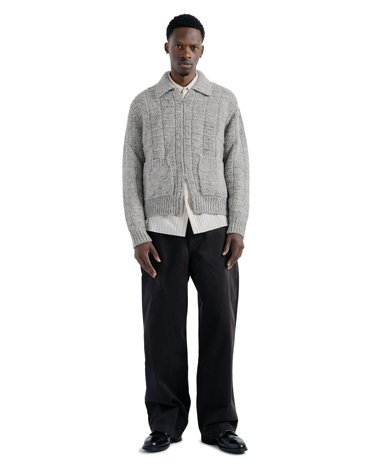 Norse Projects Aldrup Donegal Square Jacket Light Grey Melange