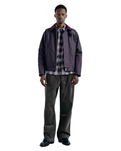 Norse Projects Holmen Wax Raglan Insulated Jacket Darkest Purple