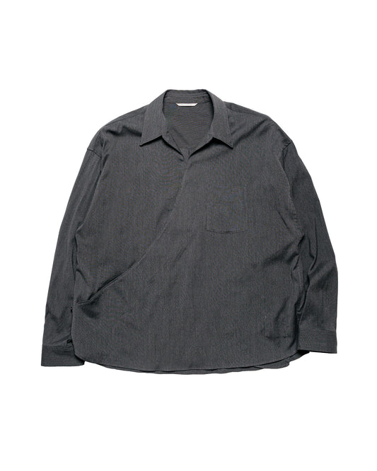 Old Joe Asymmetry Front Tunic Shirts (Long-Sleeve) Graphite