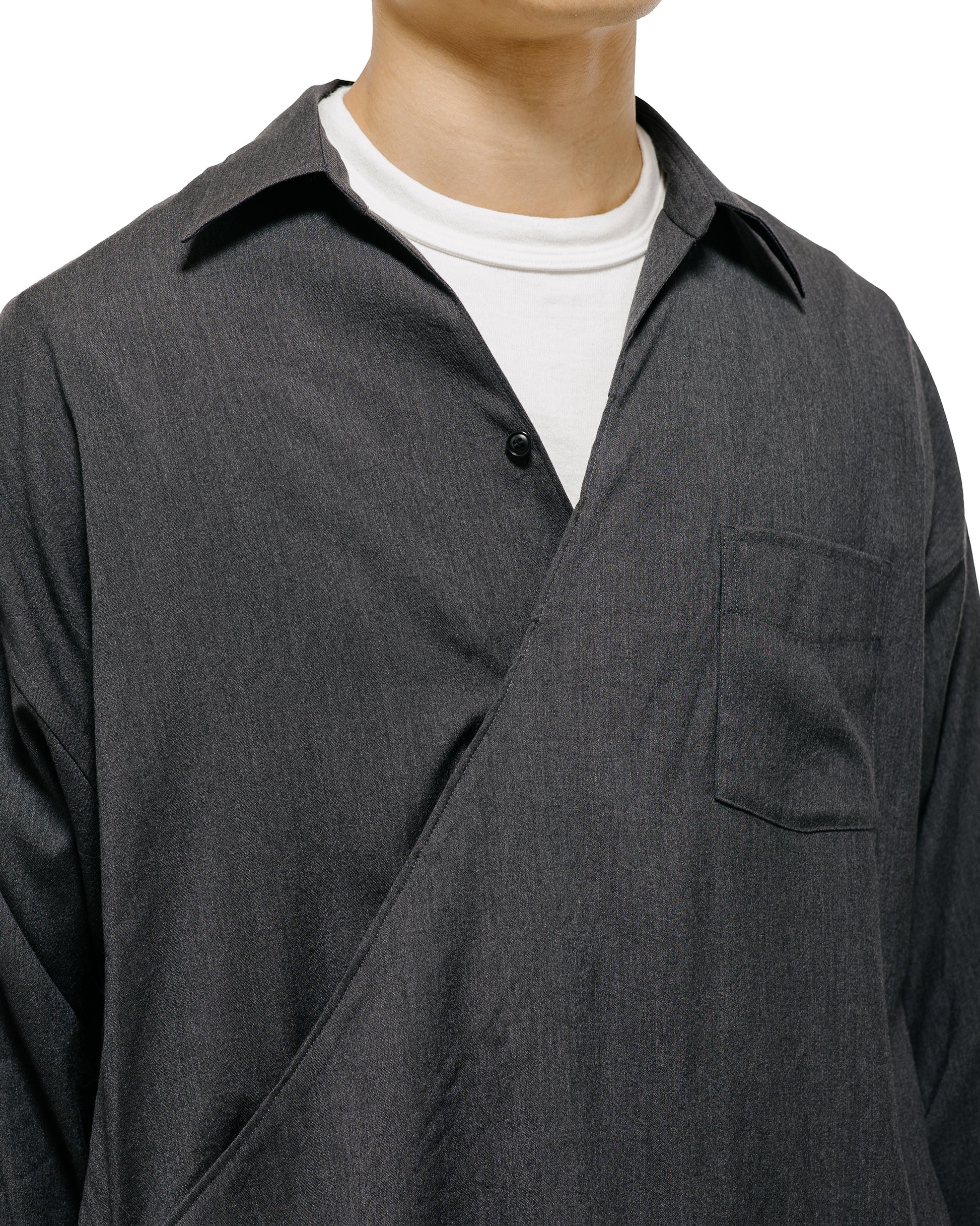 Old Joe Asymmetry Front Tunic Shirts (Long-Sleeve) Graphite