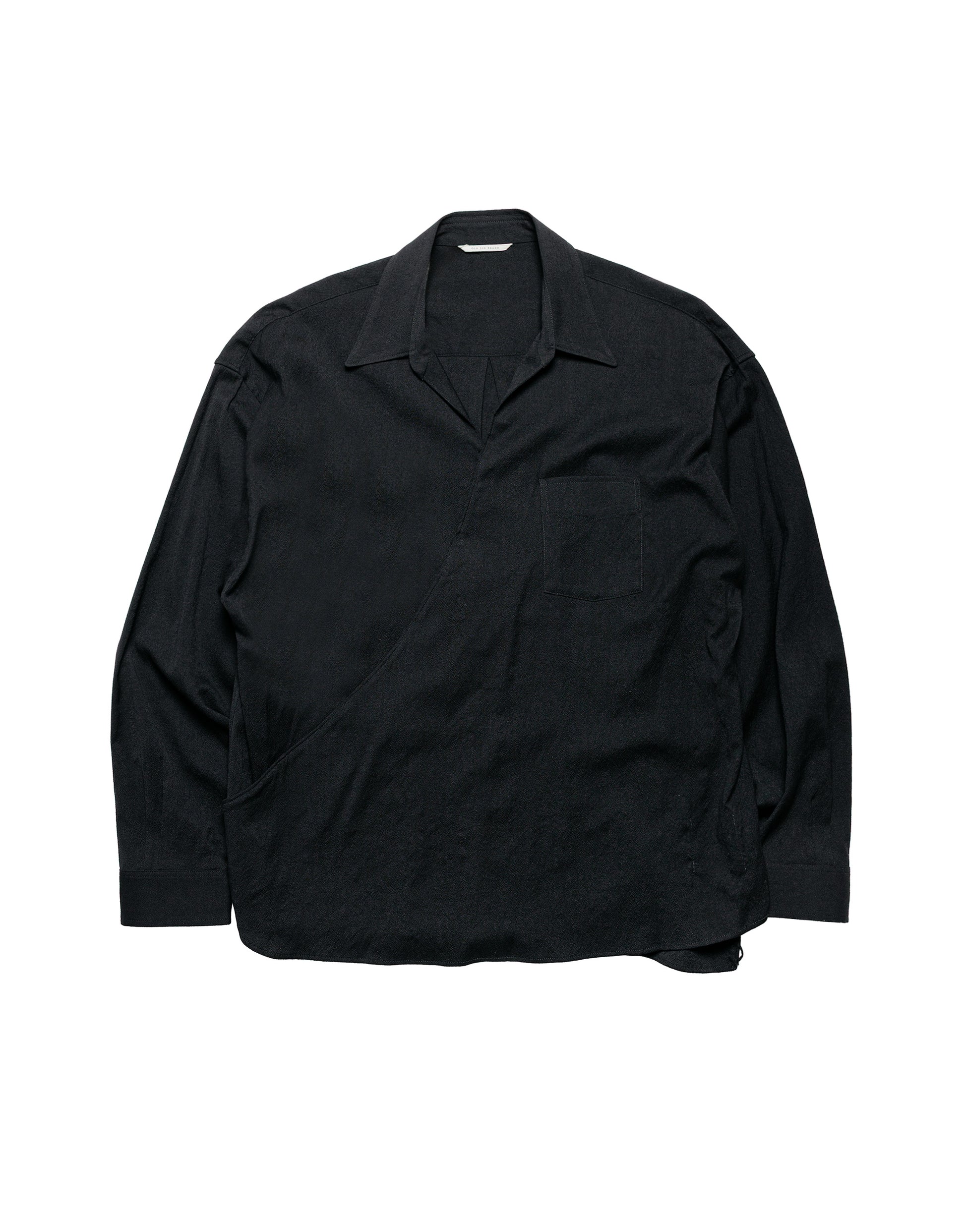 Old Joe Asymmetry Front Tunic Shirts (Long-Sleeve) Onyx
