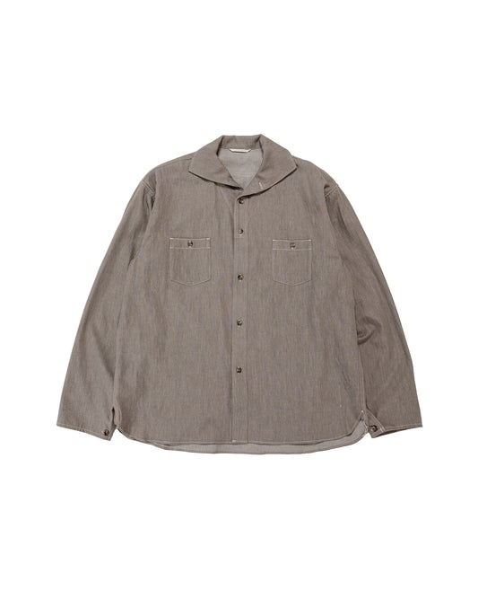 Old Joe Camp Collar Marine Shirts Long Sleeve Nutmeg