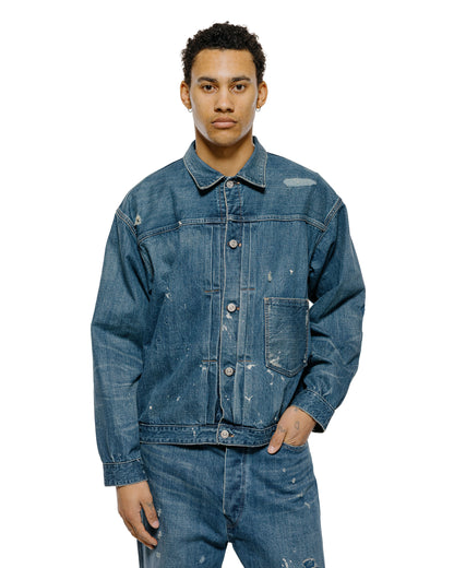 lost & found Old Joe Old Joe One Pocket Jean Jacket (Scar Face & Paint) Indigo