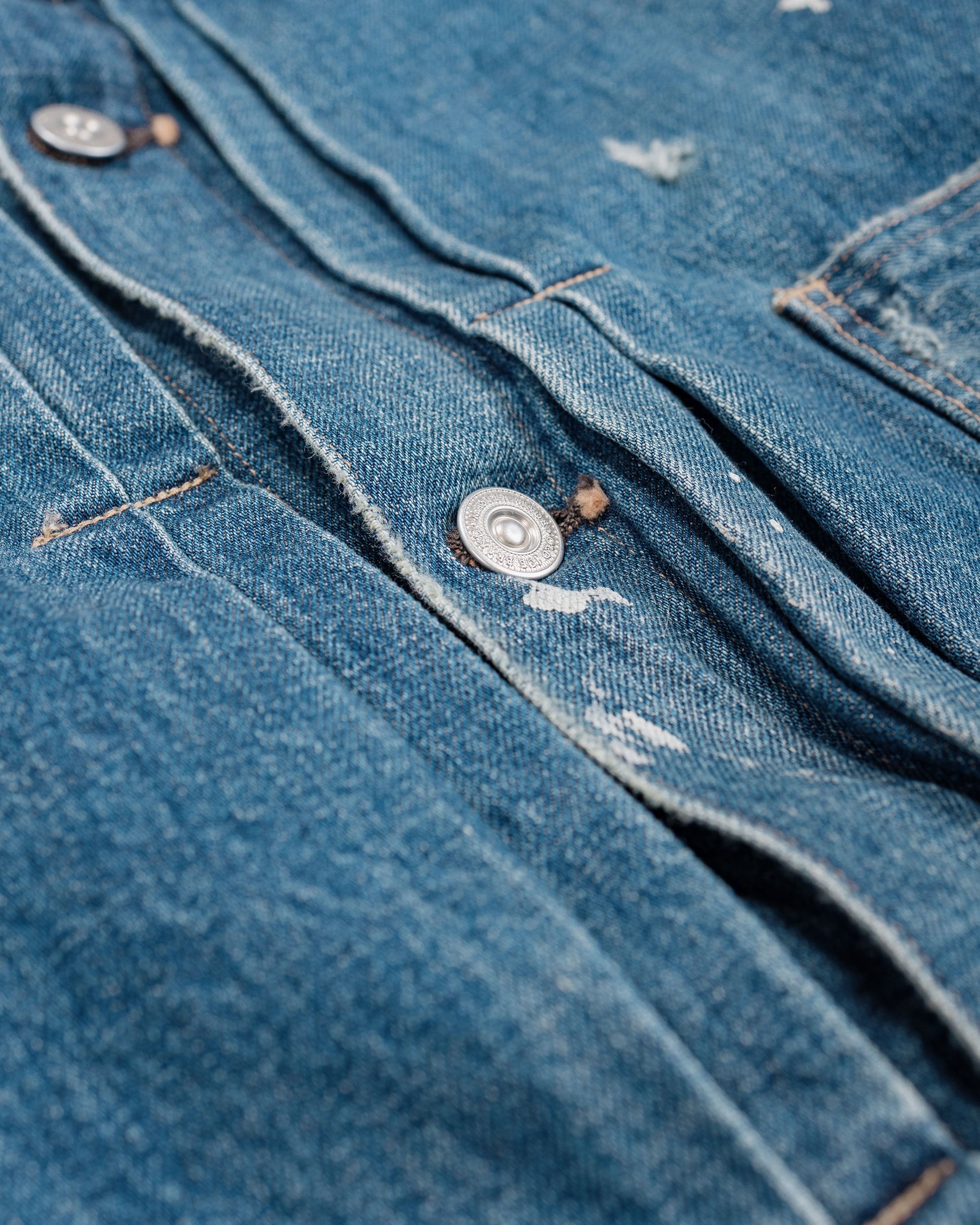 lost & found Old Joe Old Joe One Pocket Jean Jacket (Scar Face & Paint) Indigo