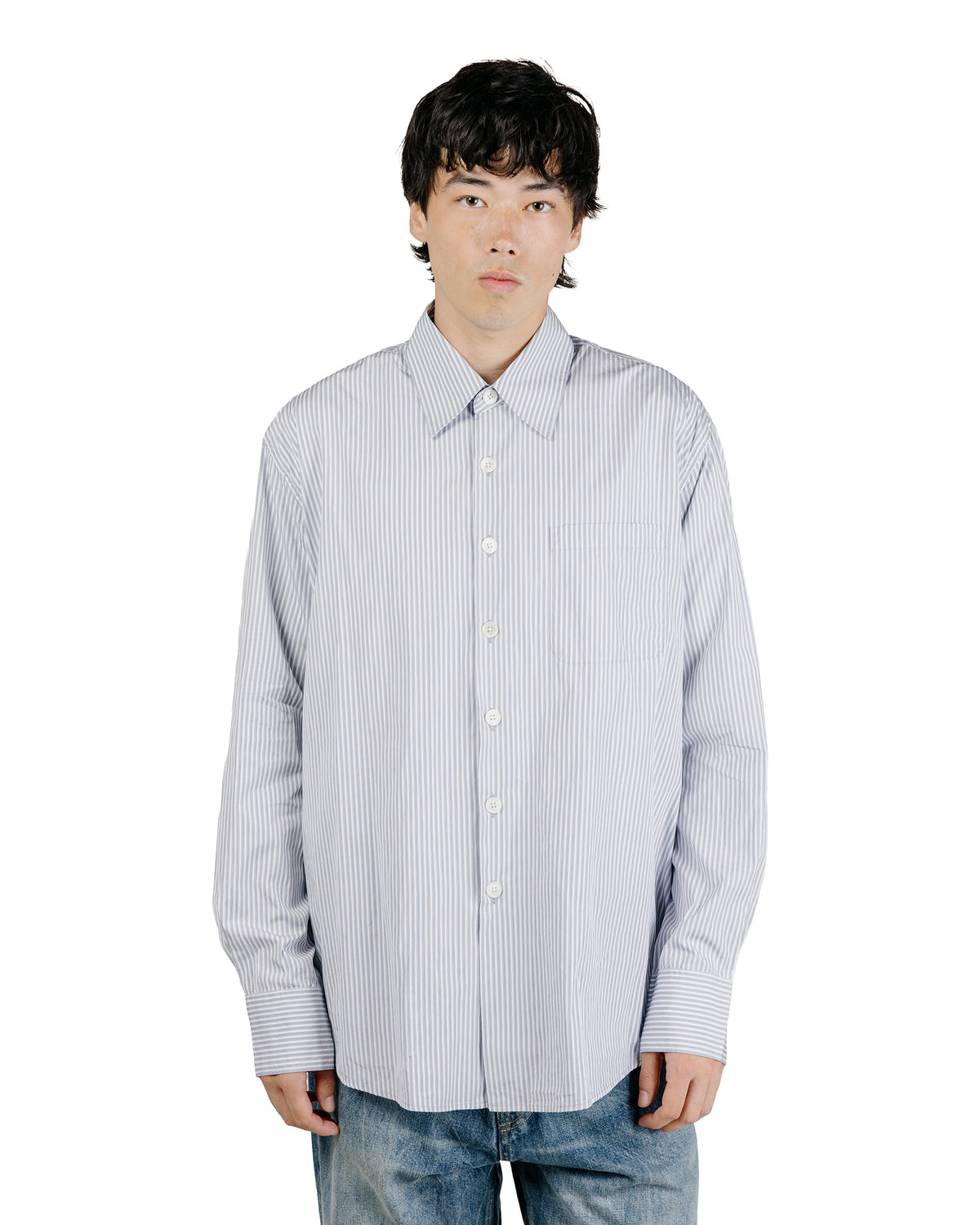 lost & found Our Legacy Our Legacy Above Shirt Faubourg Stripe Super Poplin