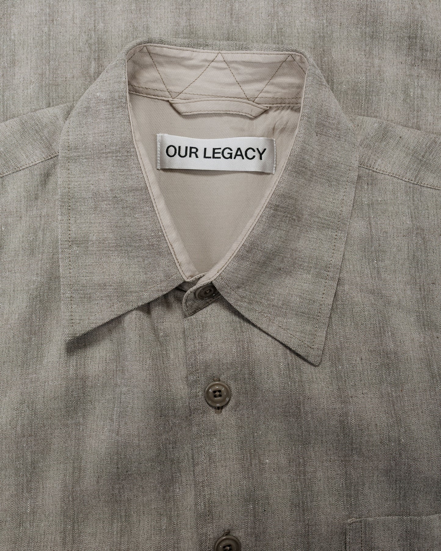 lost & found Our Legacy Our Legacy Above Shirt Sage Trail Check Dryline Weave