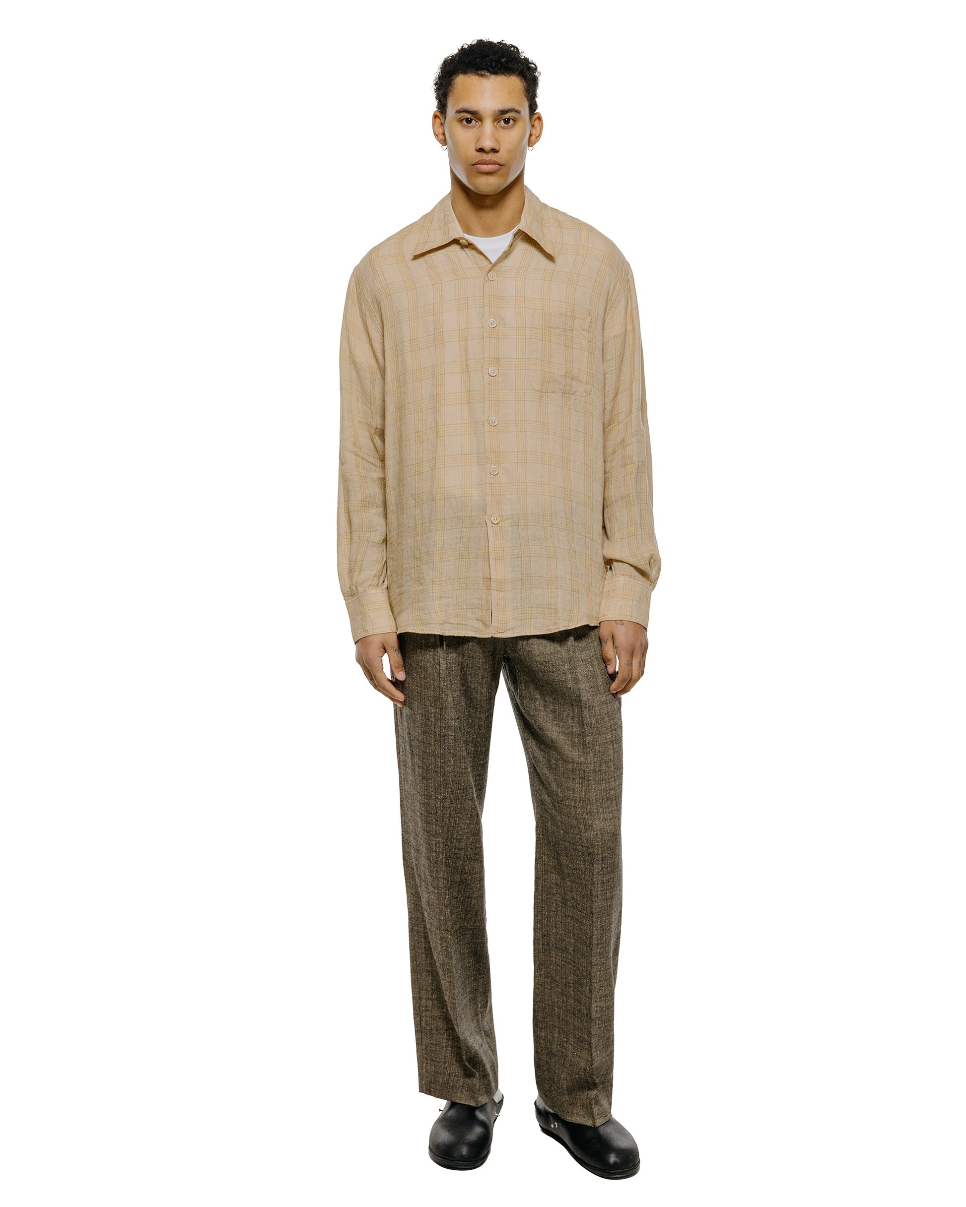 lost & found Our Legacy Our Legacy Above Shirt Vacay Check Gauze Linen