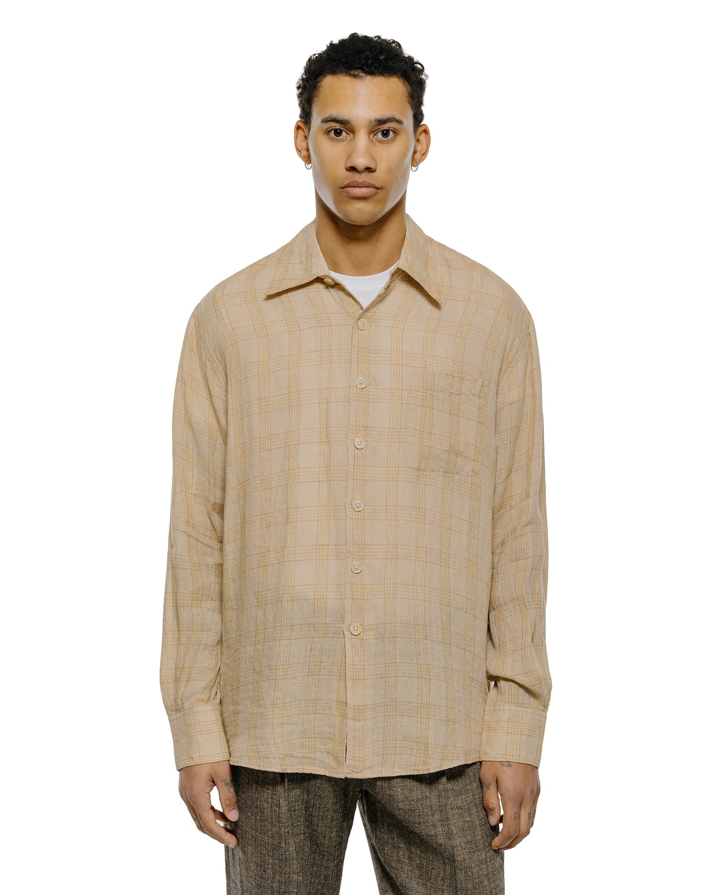 lost & found Our Legacy Our Legacy Above Shirt Vacay Check Gauze Linen