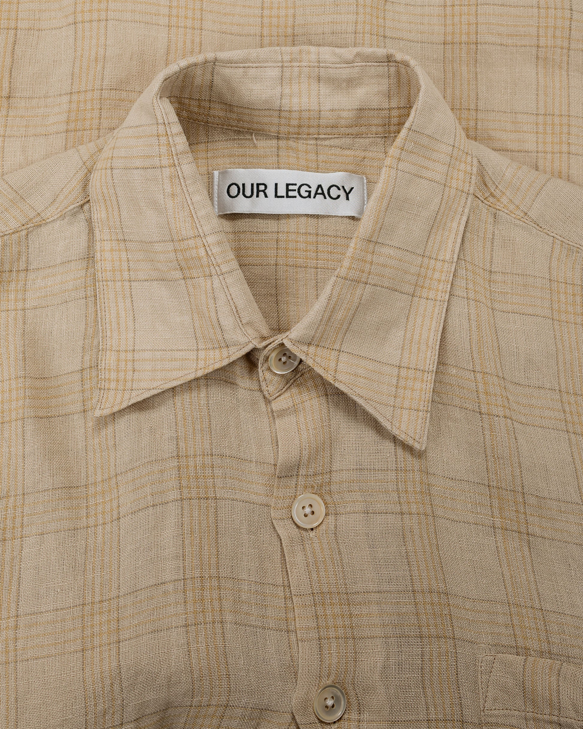 lost & found Our Legacy Our Legacy Above Shirt Vacay Check Gauze Linen