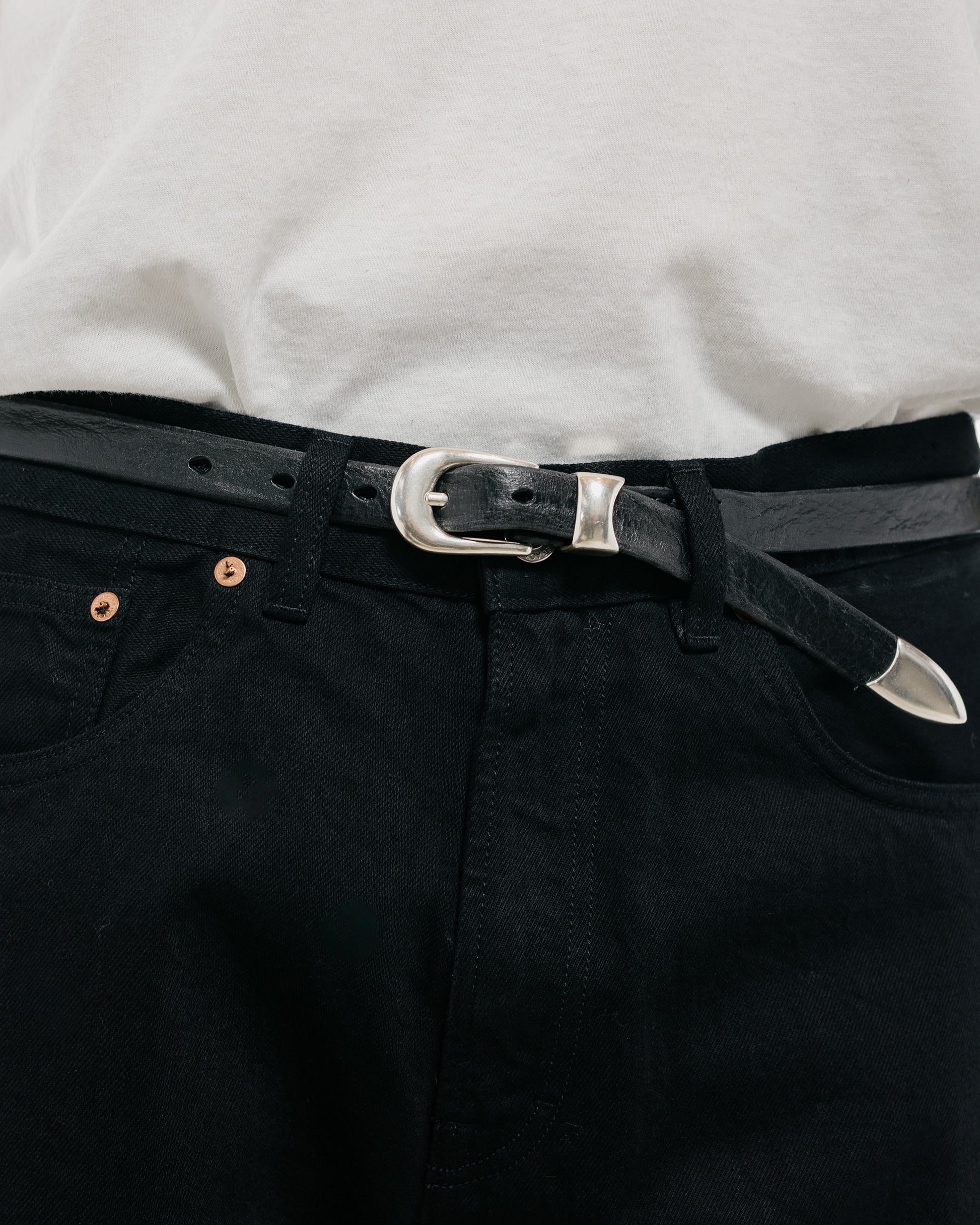 Our Legacy Belt 2CM Black Leather