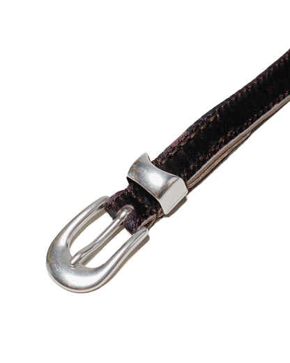 Our Legacy Belt 2CM Chocolate Hair On Hide