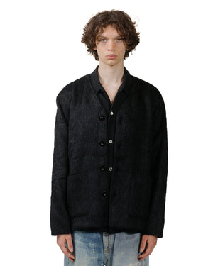 Our Legacy Cardigan Black Mohair model front