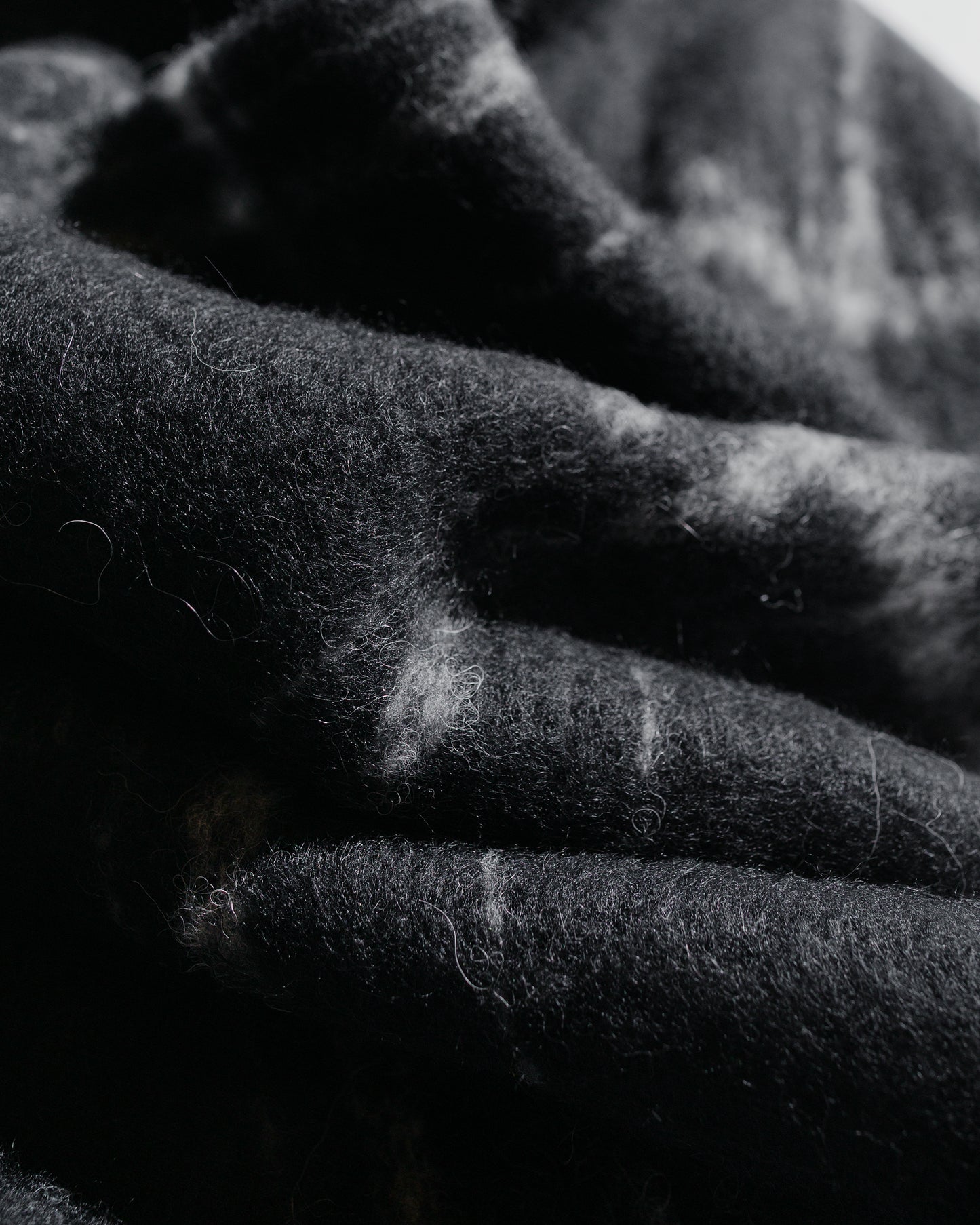 lost & found Our Legacy Our Legacy Estate Scarf Black Fuzzy Alpaca Check