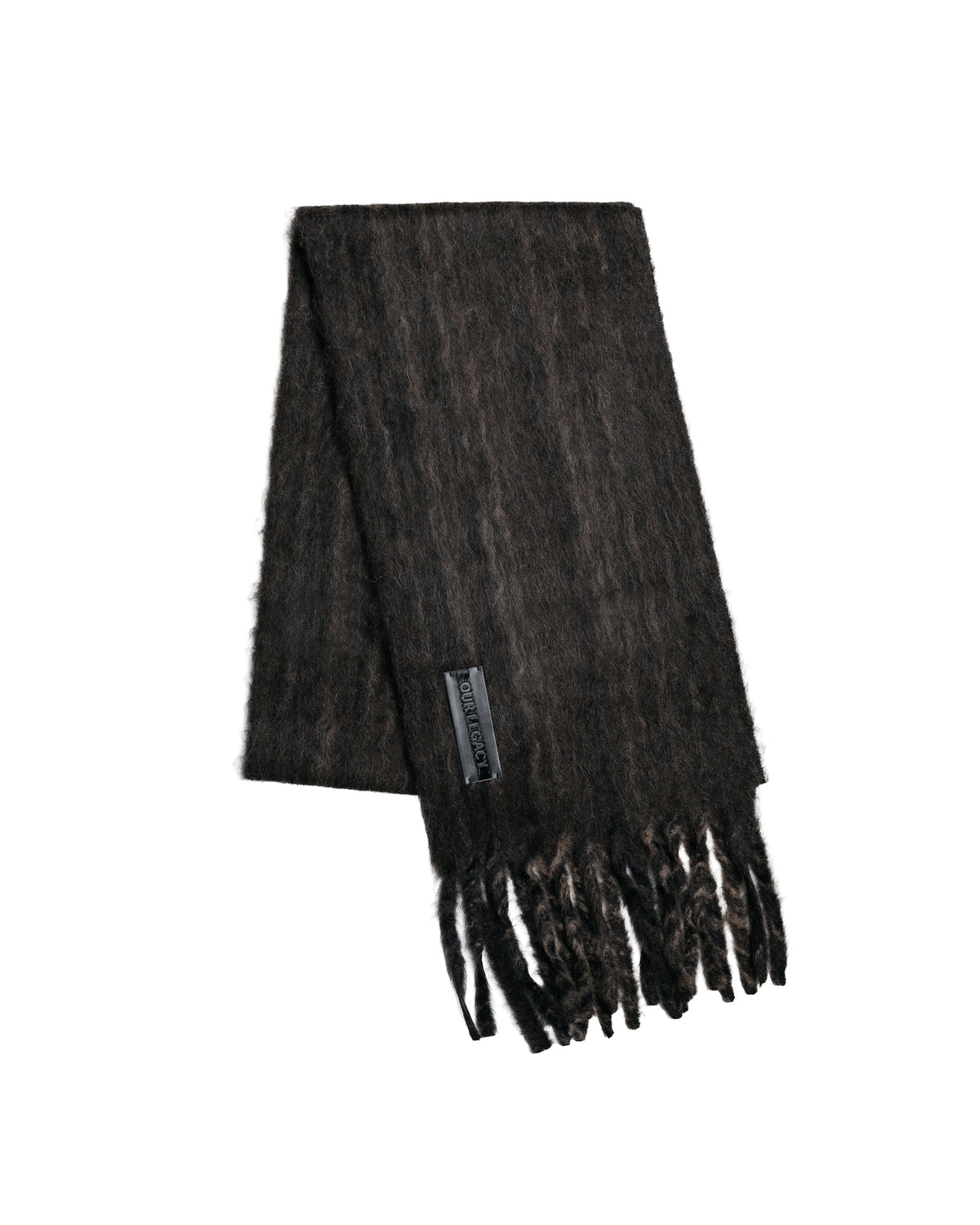 Our Legacy Estate Scarf Choco Pressed Wave Alpaca