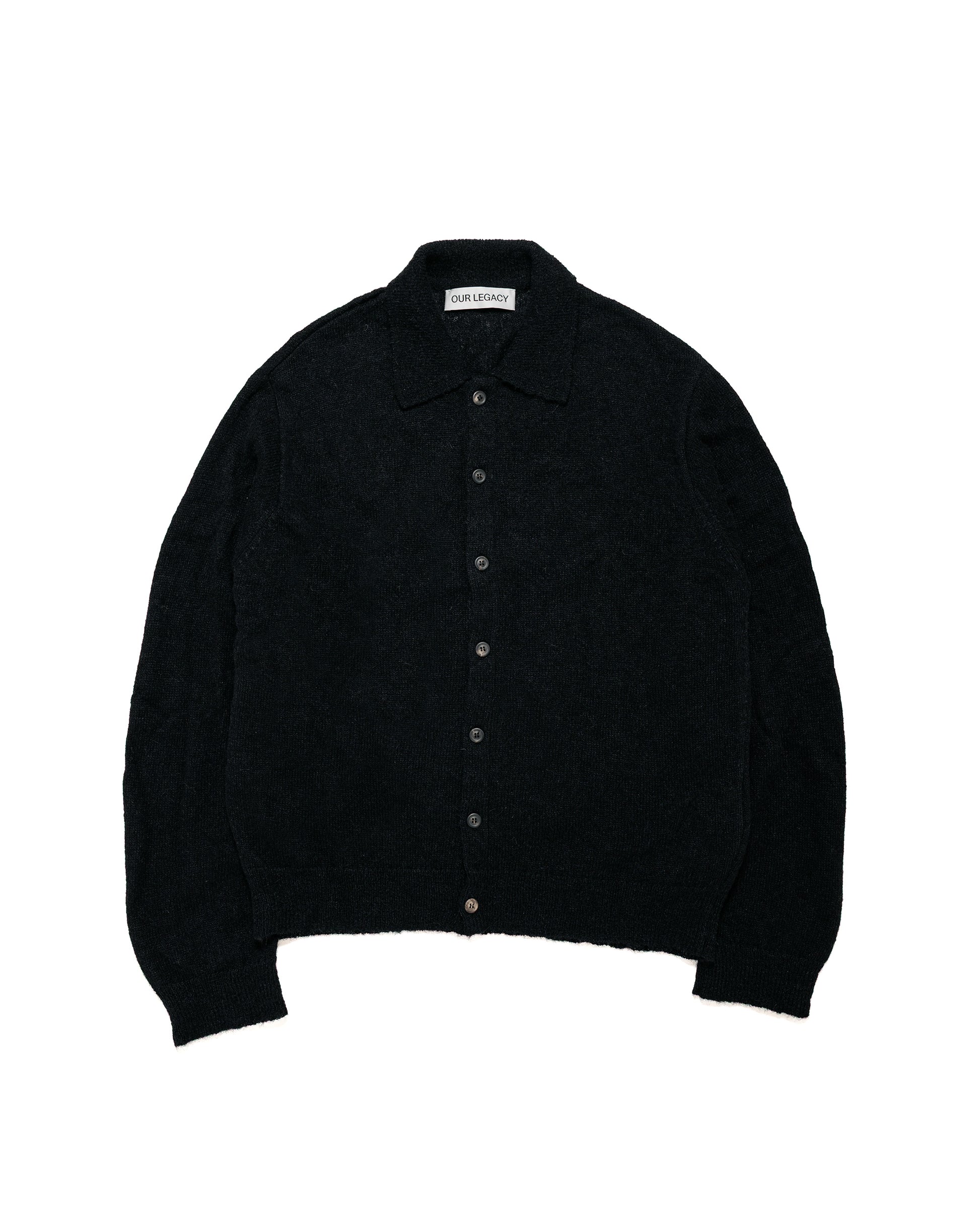 Our Legacy Evening Polo Black Fuzzy Alpaca