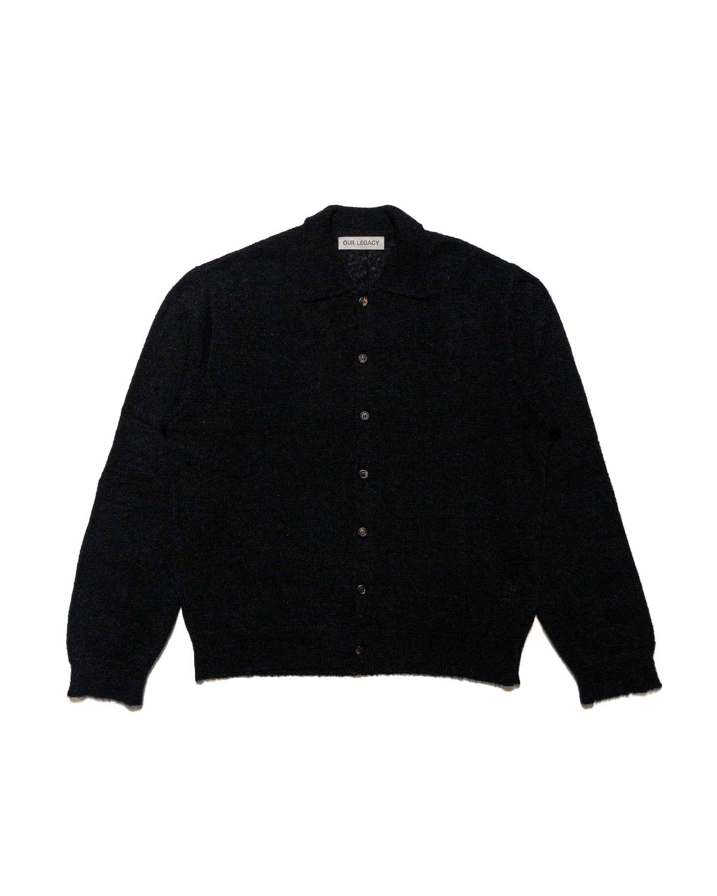 lost & found Our Legacy Our Legacy Evening Polo Black Fuzzy Alpaca