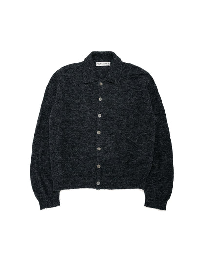 Our Legacy Evening Polo Charcoal Melange Fuzzy Alpaca