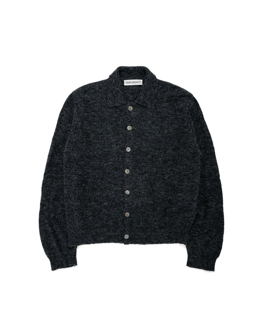 Our Legacy Evening Polo Charcoal Melange Fuzzy Alpaca