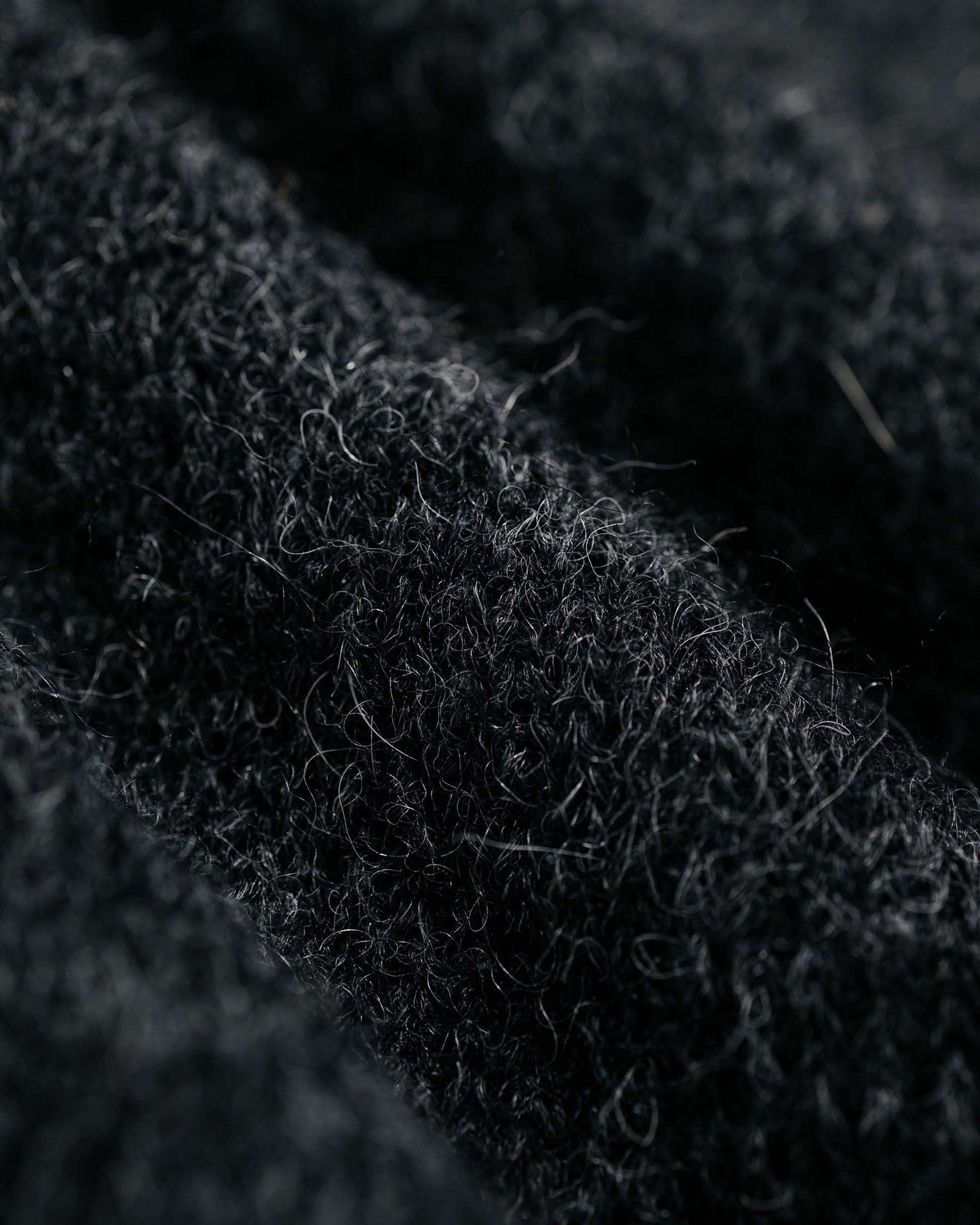 Our Legacy Evening Polo Charcoal Melange Fuzzy Alpaca