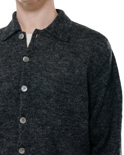 Our Legacy Evening Polo Charcoal Melange Fuzzy Alpaca
