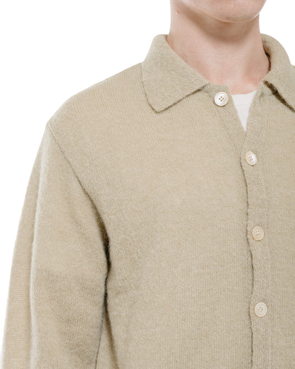 Our Legacy Evening Polo Soft Sage Fuzzy Alpaca