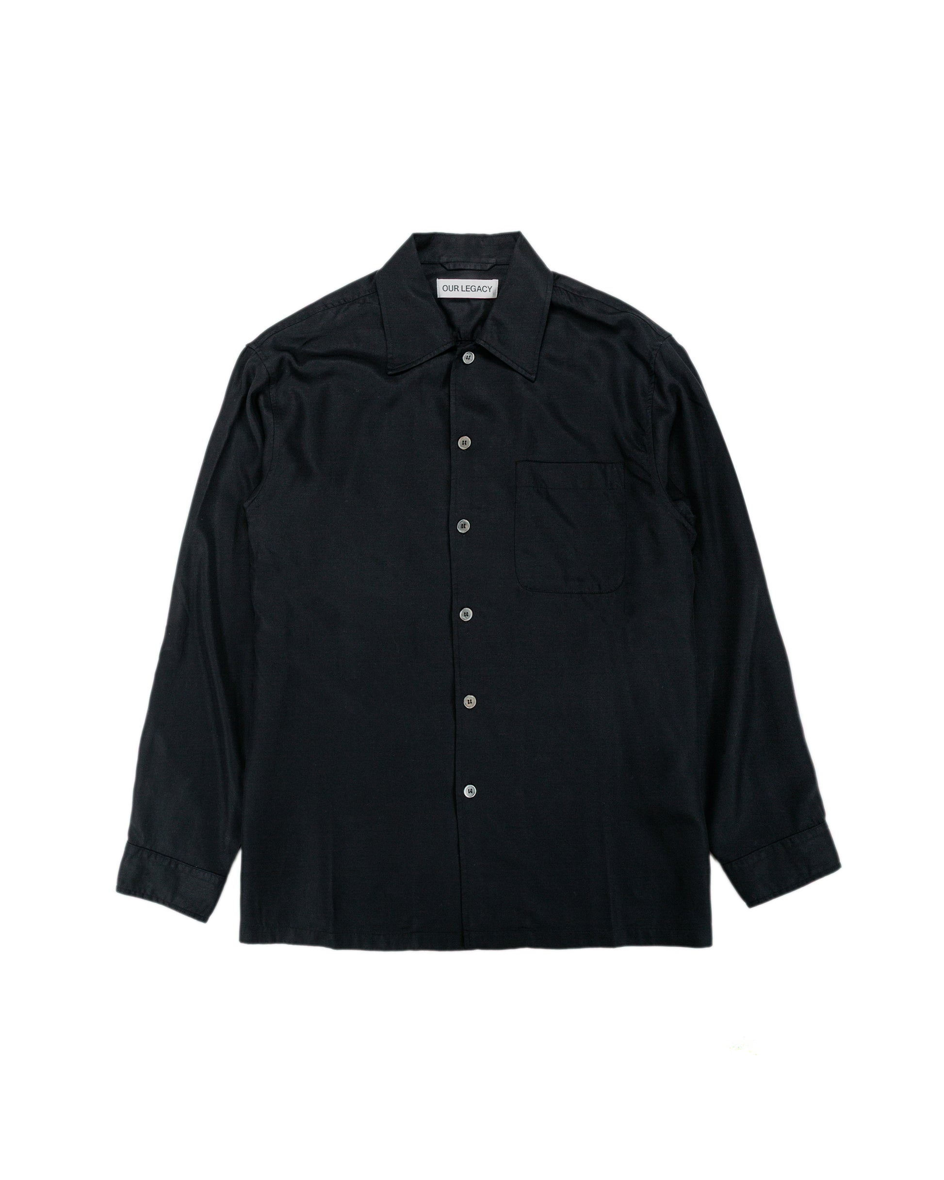 lost & found Our Legacy Our Legacy Every Shirt Draping Black Lyocell