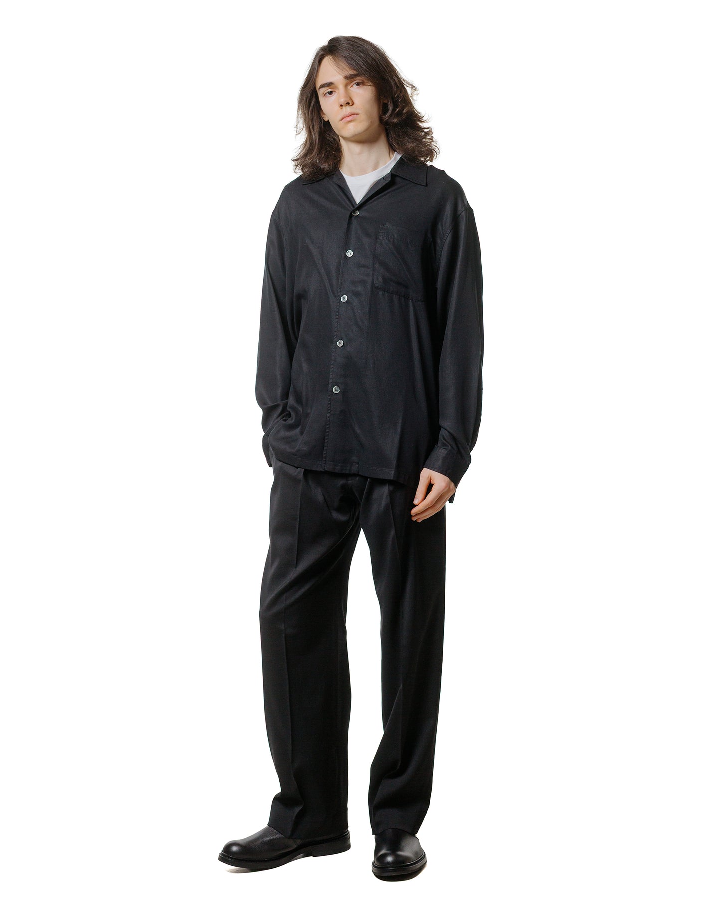 lost & found Our Legacy Our Legacy Every Shirt Draping Black Lyocell