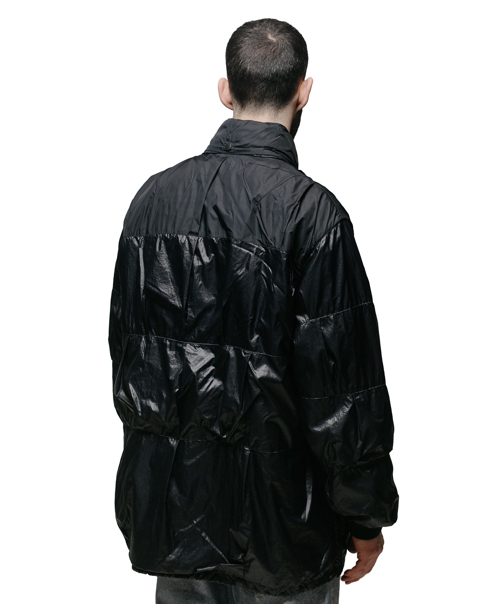 Our Legacy Exhaust Puffa Black Rubber Nylon model back
