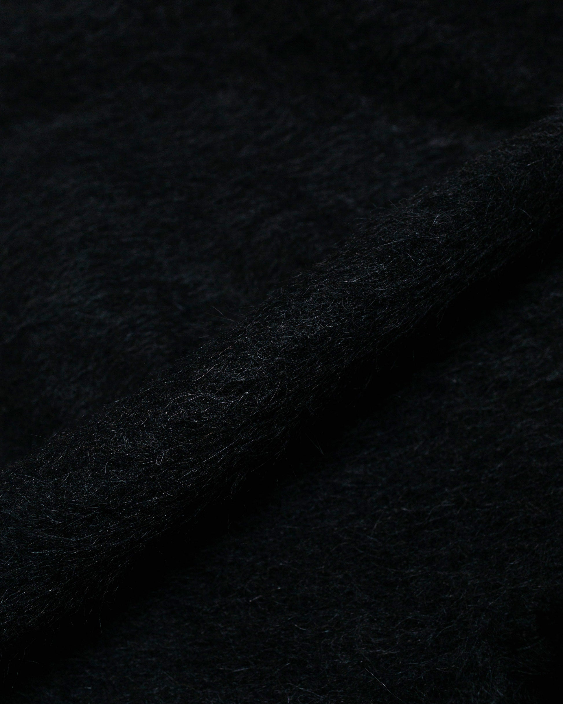 lost & found Our Legacy Our Legacy Full Zip Hood Black Hairy Wool
