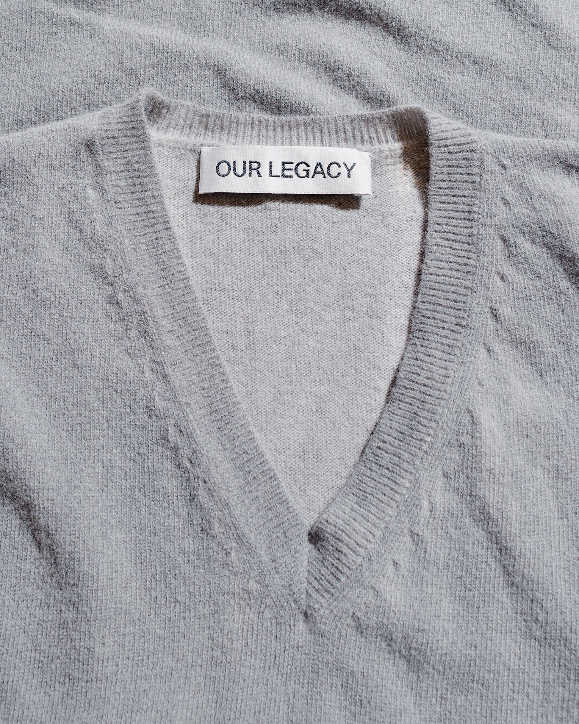 lost & found Our Legacy Our Legacy Parallel V-Neck Grey Spray Dye Cherub Wool