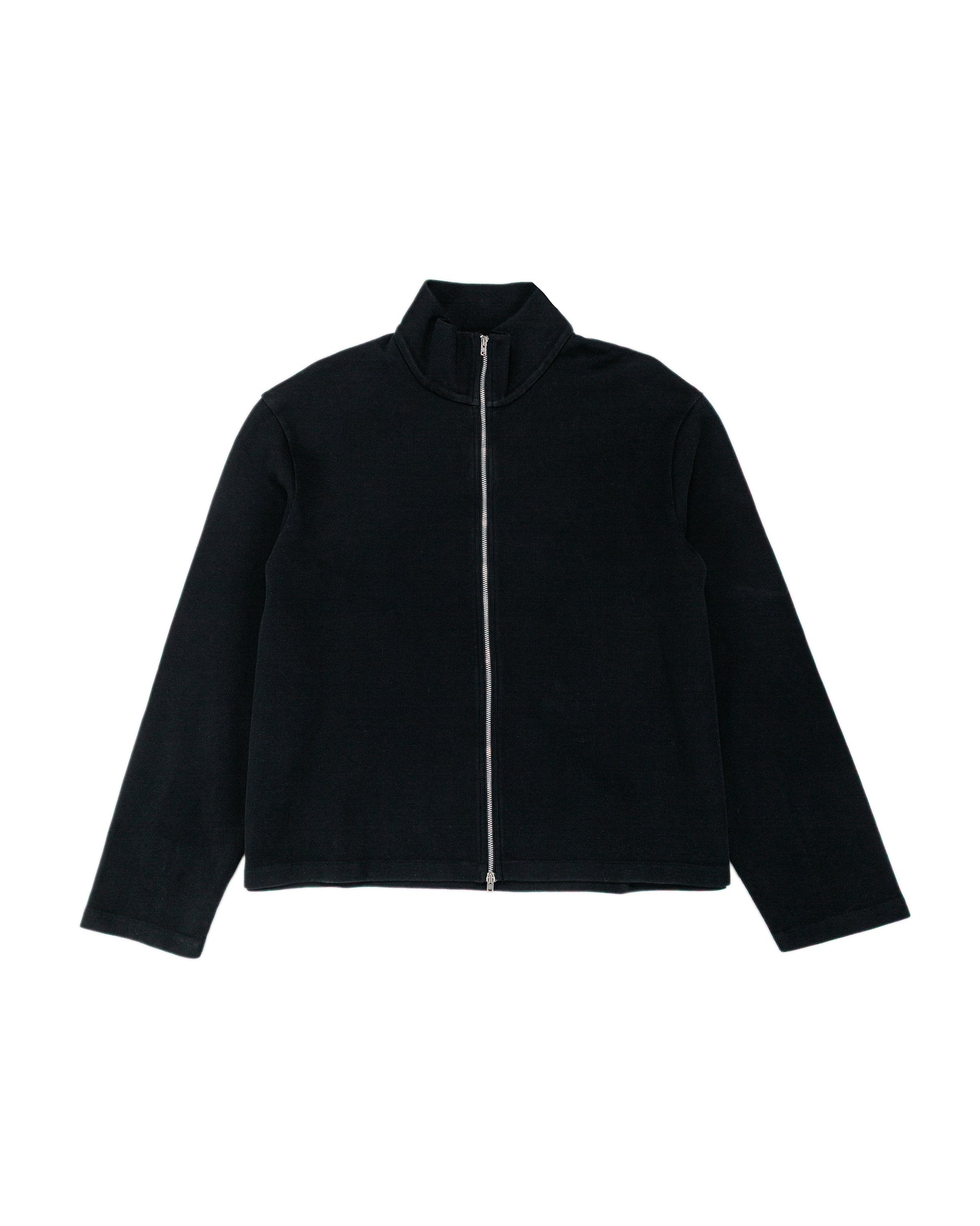 lost & found Our Legacy Our Legacy Shrunken Full Zip Black Athletic Rib