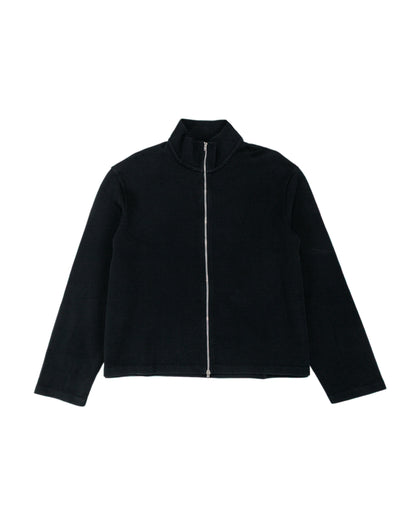 lost & found Our Legacy Our Legacy Shrunken Full Zip Black Athletic Rib