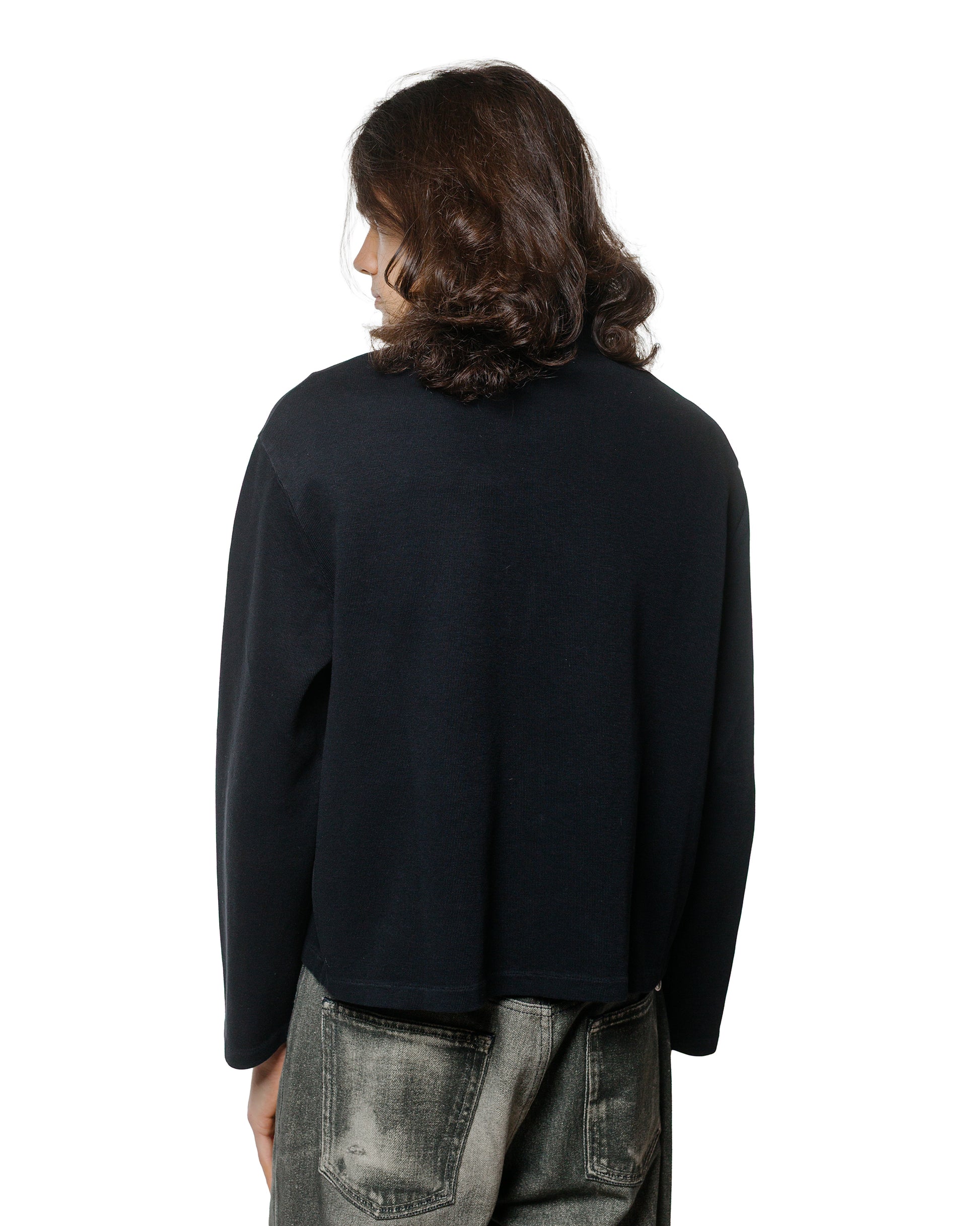 lost & found Our Legacy Our Legacy Shrunken Full Zip Black Athletic Rib