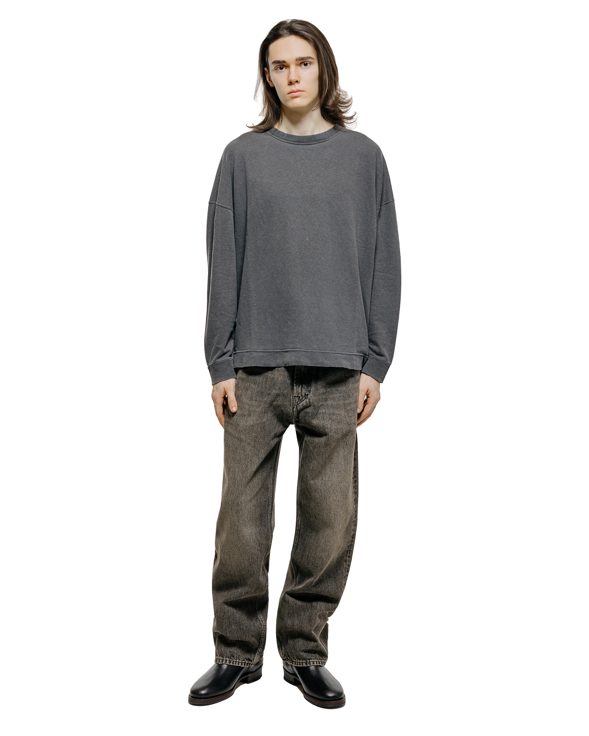 lost & found Our Legacy Our Legacy Slack Sweatshirt Washed Black Rogue Loopback