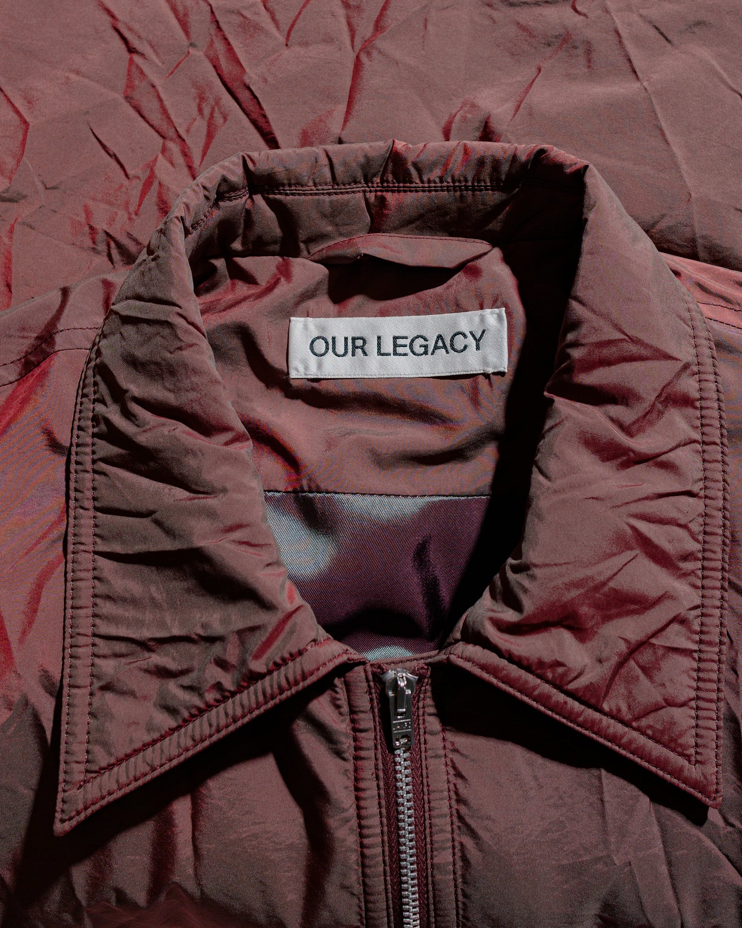 Our Legacy Slight Jacket Shining Cherry Crinkle Solaro