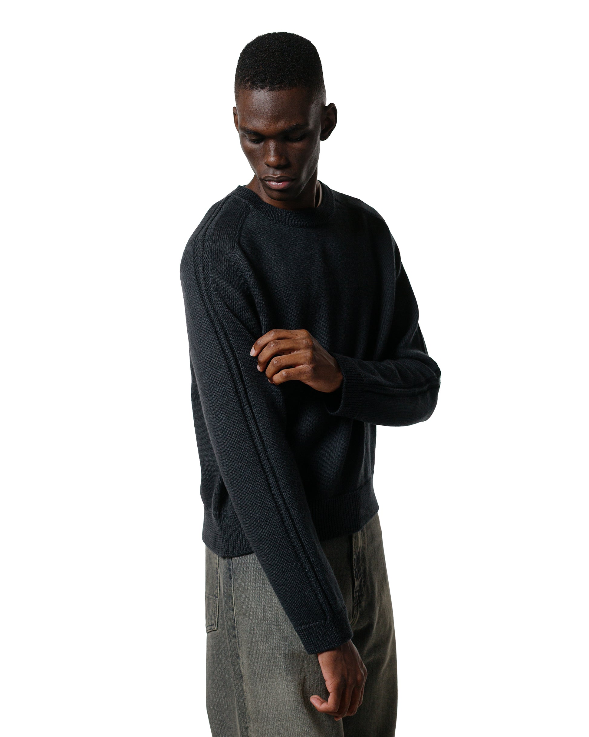 Our Legacy True Roundneck Off Black Rustic Merino