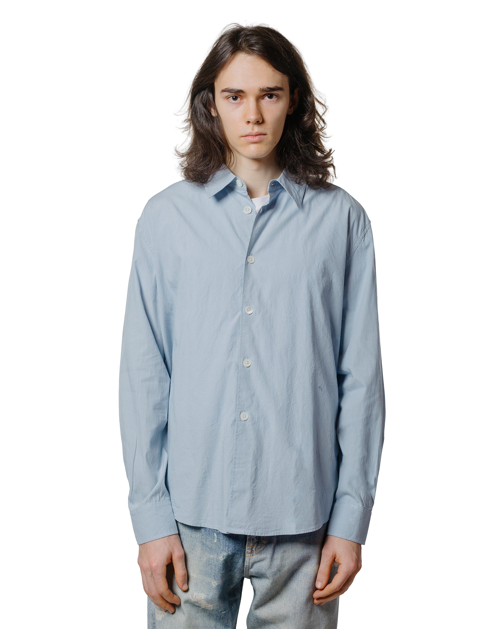 lost & found Our Legacy Our Legacy Beyond Shirt Powder Blue Liquid Poplin