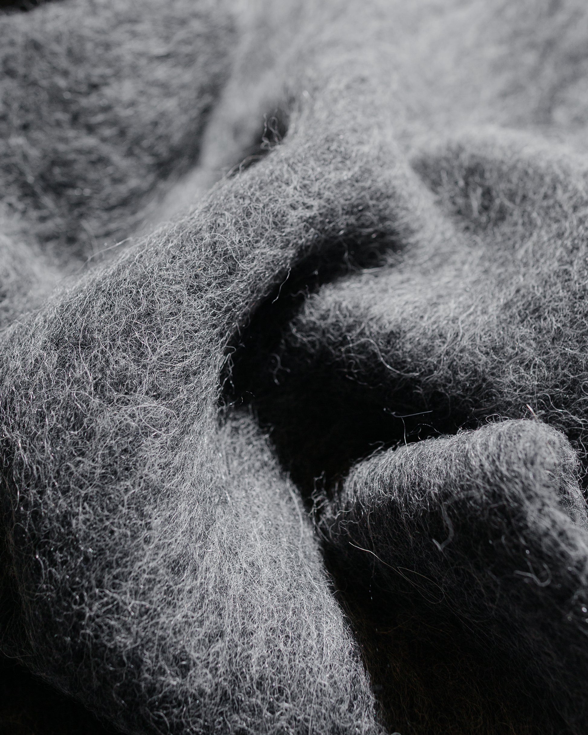 lost & found Our Legacy Our Legacy Estate Scarf Phantom Fuzzy Alpaca