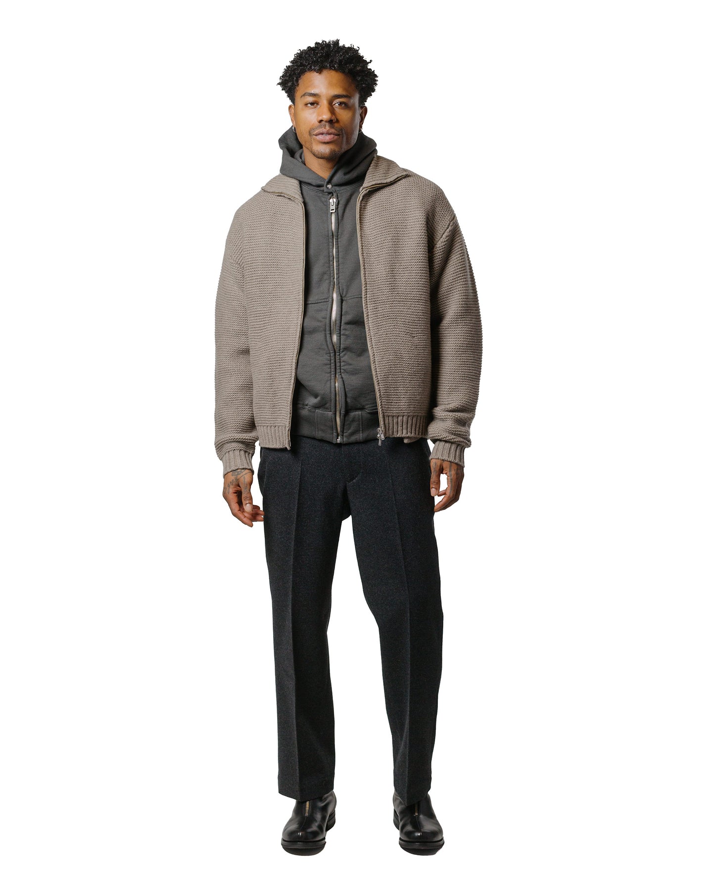 lost & found Phigvel Phigvel Athletic Full Zip Hoodie Carbon