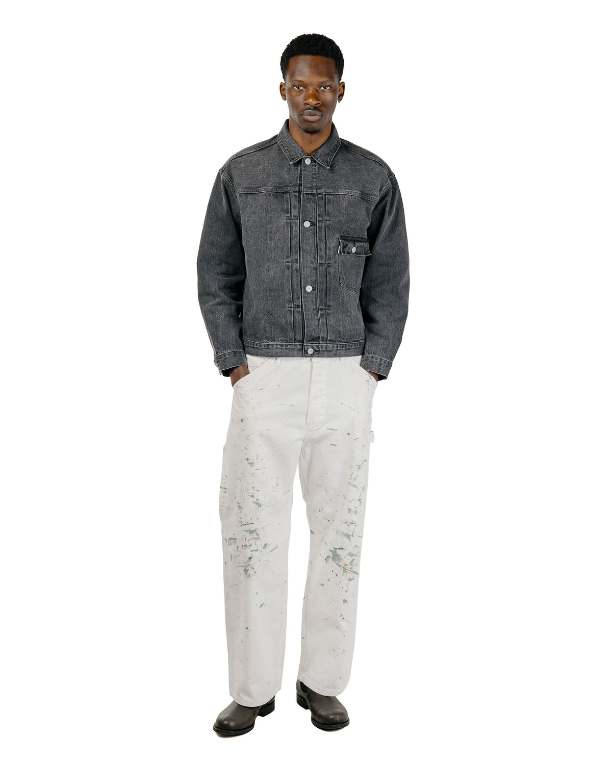 Phigvel Classic Faded Jean Jacket Black Faded