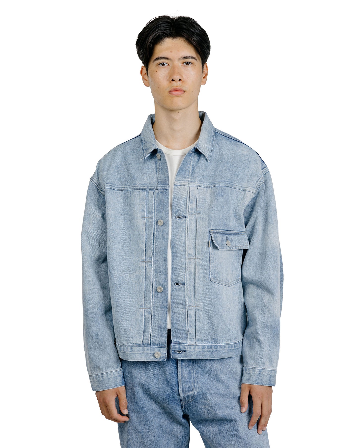 Phigvel Classic Faded Jean Jacket Indigo Faded